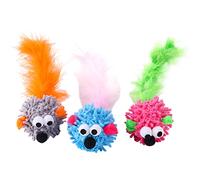 HYROOY Lot de 3 souris en microfibre pour chats - Jouet d'entraînement pour chaton d'intérieur