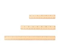 HYROOY Règle en bois de 15 cm, 20 cm, 30 cm, échelle double face, fournitures pour enfants, étudiants, dessin, matériel de construction, couleur bois