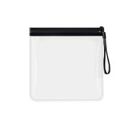 HYROOY Sac de voyage compact transparent et étanche pour maquillage - Sac de voyage simple à transparent pour organiser les articles de toilette EVA, noir, Approx.20x20cm/7.9x7.9inches