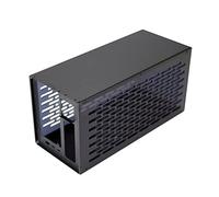 HYROOY TH3P4G3 Boîtier de station d'accueil GPU compatible avec cadre en métal et écran OLED Ventilateurs de refroidissement pour alimentation en métal + plastique