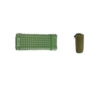 HYRTEFBN Matelas de Camping pneumatique Matelas Gonflable de Camping en Plein air, Matelas de Couchage Portable ultraléger avec Oreiller, for randonnée et Simple, 200 x 66 x 9 cm(Olive Green)