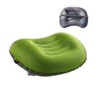 HYRTEFBN Matelas de Camping pneumatique Oreiller Gonflable de Camping en Plein air, Impression TPU Souple for Le Cou, Soutien Lombaire, Coussin d'air ultraléger, équipement de Couchage(Green)