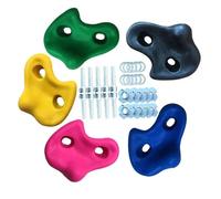 HYRTEFBN Prise d'escalade Ensemble de 10 Supports muraux d'escalade en Bois for Aire de Jeux, kit de poignées for Les Pieds et Les Mains(10pcs with Screw)