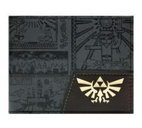 Hyrule Zelda The Wind Waker Link Tablette Ancienne Hiéroglyphes Portefeuille/Bi-Volet ID & Porte-Carte, Noir