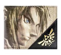 Hyrule Zelda Twilight Princess Art Rétro de Boîte Wolf Link Beast Portefeuille/Bi-Volet ID & Porte-Carte, Or
