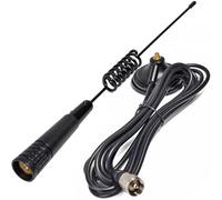 HYS Antenne de base magnétique 27 MHz avec PL259, base magnétique de 6,3 cm, antenne CB en acier inoxydable pour radio CB portable 26-28 MHz Cobra Midland Uniden Anytone