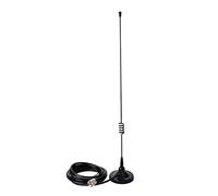 HYS Antenne émetteur-récepteur FM mobile VHF/UHF 144/430 MHz Antenne fouet avec base magnétique de 2,95 pouces / 4 m (13 pieds) Câble coaxial RG-58 PL259 (fiche UHF) Compatible avec Mororola Kenwood