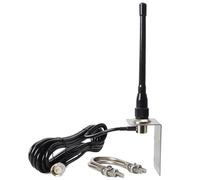 HYS Antenne Marine VHF à Profil Bas 156-163 MHz avec câble coaxial RG58 à | Câble coaxial RG58 en laiton et cuivre, faible perte pour radios marines Uniden UM385BK Garmin 215 VHF (AIS) Cobra Icom