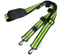 HYS Bandoulière réglable réfléchissante de 1,5 m avec élastique pour sécuriser Le Microphone Radio Portable - Design épais rembourré antidérapant pour Talkie-walkie et Sacs à bandoulière (S2)