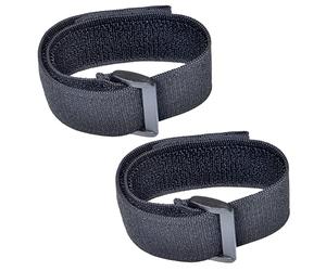 HYS Brassard élastique réglable pour étui universel en silicone, cuir, nylon avec fentes pour brassard (noir, 2)