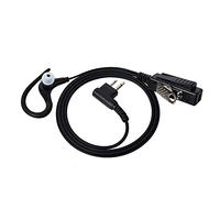 HYS Casque de police en forme de G - Microphone intégré PTT - Compatible avec Motorola CP040 DP1400 GP68 GP88 GP300 CT150 Hyera Midland - 2 voies