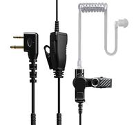 HYS Casque d'écoute | Casque PTT en Forme de G | 2 Broches pour radios | Compatible avec Midland G7 Pro G8 G9 Pro M24 Plus M48 M99 G6 XT G7 XTR Alan HP450 (TB08C01, 1)