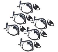 HYS Casque d'écoute | Casque PTT en Forme de G | 2 Broches pour radios | Compatible avec Midland G7 Pro G8 G9 Pro M24 Plus M48 M99 G6 XT G7 XTR Alan HP450 (D08C, 6)