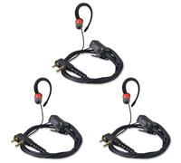 HYS Casque d'écoute | Casque PTT en Forme de G | 2 Broches pour radios | Compatible avec Midland G7 Pro G8 G9 Pro M24 Plus M48 M99 G6 XT G7 XTR Alan HP450 (RED03C, 3)