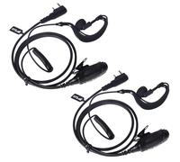 HYS Casque radio en forme de G avec microphone de sécurité compatible avec Baofeng UV-5R BF-888S Quansheng UV-K5 UV-K5(8) Kenwood TH-F7 TK-2100 Radio 2 voies (G-2)