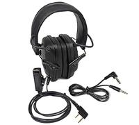 HYS Casque supra-auriculaire filaire fin avec réduction active du bruit pour talkie-walkie Kenwood Baofeng BF-888S UV-5R Retevis H-777 RT22 WOUXUN KG-699 KG-689