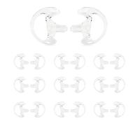 HYS Earmold Oreillette de rechange en silicone souple compatible avec les kits audio à bobine radio bidirectionnelle (10 paires, grand) (transparent)