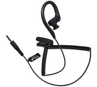 HYS Écouteurs en forme de G avec tour d'oreille souple - Jack 3,5 mm - One Ear - Listen Only - Casque pour radio, microphones de haut-parleur