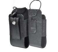 HYS Étui de ceinture en polyuréthane avec clip de ceinture compatible avec talkie-walkie Baofeng Kenwood Quansheng Motorola, Noir , Mode