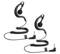 HYS G Forme Écouteurs 3,5 mm Écouter Seulement Casque Casque de Sécurité pour Radio Bidirectionnelle Motorola Icom Récepteur (2 PCS.)