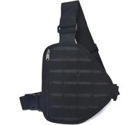 HYS Harnais de poitrine en molle, gilet tactique portable, poche de poitrine, compatible avec les sports de plein air, la randonnée, le camping, l'alpinisme, le trekking