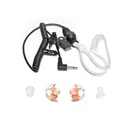 HYS Listen Only Écouteurs Intra-Auriculaires (Ultra résistants, Militaires, sécurité) avec Une Paire d’Oreillettes Moyennes et Une Embout d’oreillette en Champignon/téton.