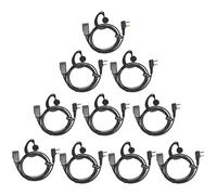 HYS Oreillette 1 fil avec micro et PTT pour talkie-walkie Baofeng BF-F8HP BF-F9 UV-82 UV-82HP UV-82C UV-5R UV-5R5 UV-5RA UV-5RE UV-5X3 Radios Kenwood NX TK Series 2 broches, crochet d'oreille en forme