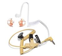 HYS Oreillette 3,5 mm à tube acoustique avec embouts en silicone souple moyen, casque radio de surveillance/police pour Motorola Vertex Hytera Icom 3,5 mm audio à distance et microphone