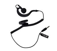 HYS Oreillette 3,5 mm - Prise droite - En forme de G - Souple - Crochet d'oreille pour émetteurs/radio, haut-parleur, micros, prises audio de 3,5 mm