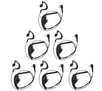 HYS Oreillette Casque d'écoute | Casque PTT en Forme de G | 2 Broches pour radios | Compatible avec Midland G7 Pro G8 G9 Pro M24 Plus M48 M99 G6 XT G7 XTR Alan HP450 (G08C, 6)