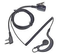 HYS Oreillette Compatible avec President Randy III CB-émetteur Radio | Convient pour Randy 3 Radio | Casque avec Bouton PTT (Forme G)