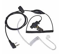 HYS Oreillette Compatible avec President Randy III CB-émetteur Radio | Convient pour Randy 3 Radio | Casque avec Bouton PTT (Tube sonore)