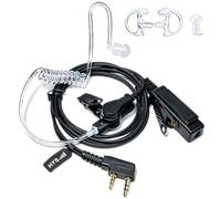 HYS Oreillette de sécurité PTT Compatible avec Baofeng UV-5R Kenwood | Casque avec Micro et Bouton PTT, Écouteur Compatible avec Baofeng UV-5R BF-888S UV-82 Quansheng Kenwood Talkie-walkie (1E)