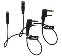 HYS Oreillette Écoute monophonique uniquement, Lot de 2 câbles de transfert radio 2 broches vers prise jack 3,5 mm compatible avec Kenwood Baofeng Quansheng Talkie Walkie (2)