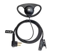 HYS Oreillette Écouteur en Forme de D en Forme de D PPT pour la sécurité de la Police Compatible avec Motorola CP040 CP140 Hytera Midland Radio bidirectionnelle