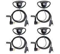 HYS Oreillette Écouteur en Forme de D en Forme de D PPT pour la sécurité de la Police Compatible avec Motorola CP040 CP140 Hytera Midland Radio bidirectionnelle (D10M-4)