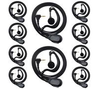 HYS Oreillette écouteurs pour Talkie-walkie 2,5 mm avec Micro en Forme de G compatibles avec Motorola TLKR Talkabout T62, T80, XT180, T82 Extreme (G05TK-10)