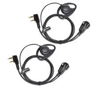 HYS Oreillette en Forme de D pour Talkie-walkie Compatible avec Baofeng UV-5R BF-888S UV-82 Wouxun Kenwood Radio bidirectionnelle (D10K-2)