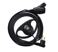 HYS Oreillette pour talkie-walkie compatible avec Motorola CP040 CP140 GP300 CLS1110 en forme de D avec bouton micro PTT