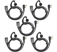 HYS Oreillette radio 1 fil en forme de G UV5R 888S avec PTT, talkie-walkie avec micro pour radios Baofeng BF-F8HP BF-F9 UV-82 UV-82HP Kenwood NX-220E/NX-220E2 dPMR numérique/analogique