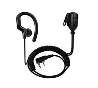 HYS Oreillette radio en forme de G 2 broches avec micro compatible avec talkie-walkie Kenwood Baofeng UV5R, casque radio bidirectionnel pour la sécurité de la police