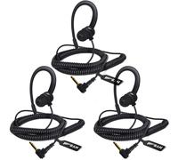 HYS Oreillette Talkie Walkie 3,5 mm, G-Type Earhook, Compatible avec Les Microphones à Haut-Parleur, Les émetteurs-récepteurs et d'autres appareils avec des Prises 3.5mm (BLACK3.5C-3)