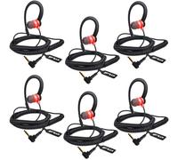 HYS Oreillette Talkie Walkie 3,5 mm, G-Type Earhook, Compatible avec Les Microphones à Haut-Parleur, Les émetteurs-récepteurs et d'autres appareils avec des Prises 3.5mm (RED3.5C-6)