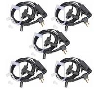 HYS Radio Oreillette Compatible avec Motorola CP040 DP1400 XT420 Talkie Walkie, Microphone avec Écouteur, Tube Acoustique Transparent Oreillette (5 Pcs)