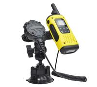 HYS Support de Fixation pour Talkie-walkie et Micro à Main dans la Voiture | Compatible avec Motorola Baofeng Sepura Midland, tout radio et microphone avec clip dorsal