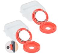 HYS Support magnétique pour Micro et Haut-Parleur de Radio Mobile Compatible pour CB/VHF/UHF Microphone pour émetteur-récepteur Radio à Deux Voies, 2 Paquets (Rouge)