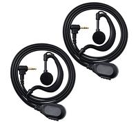 HYS Talkie-Walkie Oreillette Compatible avec Motorola TLKR T62 T82 T92 H2O | 2,5mm 1 Broches Forme de G Casque avec Microphone PTT, Radio Écouteur de Sécurité pour Talkabout (G05TK-2)