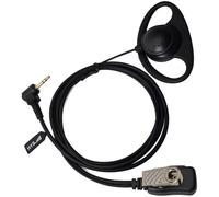 HYS Talkie-Walkie Oreillette Compatible avec Motorola TLKR T62 T82 T92 H2O | 2,5mm 1 Broches Forme de D Casque avec Microphone PTT, Radio Écouteur de Sécurité pour Talkabout (D01TK-1)