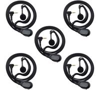 HYS Talkie-Walkie Oreillette Compatible avec Motorola TLKR T62 T82 T92 H2O | 2,5mm 1 Broches Forme de G Casque avec Microphone PTT, Radio Écouteur de Sécurité pour Talkabout (G05TK-5)