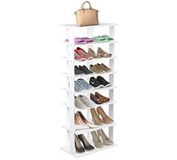 hysache Étagère à chaussures à 7 niveaux, étagère à chaussures d'entrée avec plusieurs couches, planche amovible, différents espaces, tour de rangement verticale pour chaussures étroites et petits